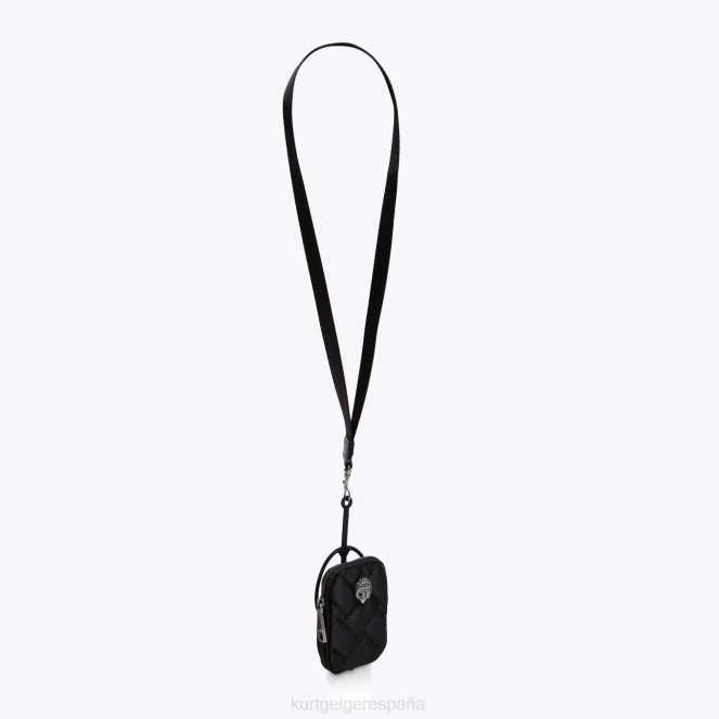 Kurt Geiger mujer soporte para teléfono con bolsa del águila de londres 2LPR537 | accesorios combinación negra